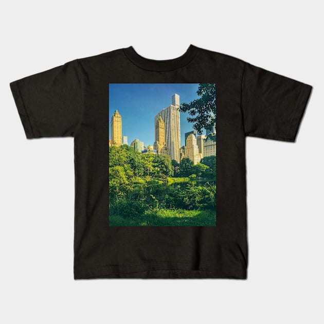 Bryant Park, Manhattan, NYC Kids T-Shirt by eleonoraingrid